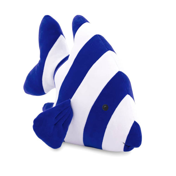 40 cm blauw gestreepte pluche vis voor kinderen