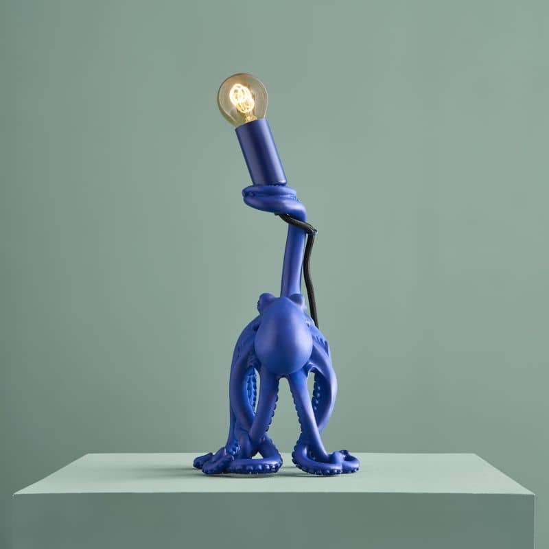 Lampe de table Baby Otto l’Octopus Bleu Résine 15,5 x 13,5 cm