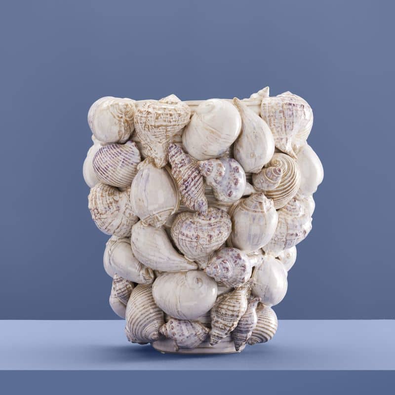 Vase Coquillages, Grès Naturel M