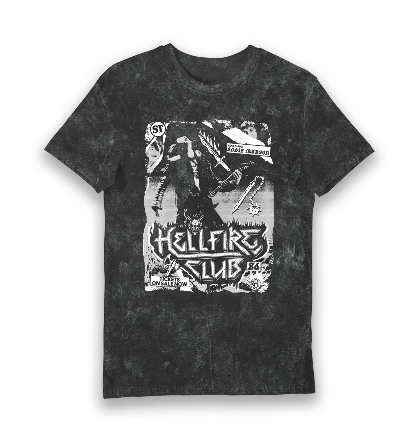 T-shirt adulte Stranger Things Hellfire Club Band Snowash