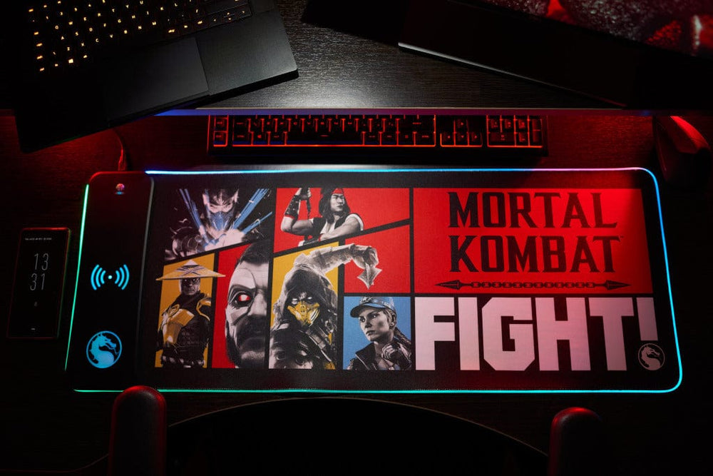 Mortal Kombat 1 XXL-Gaming-Matte mit kabellosem Ladegerät – 80 × 30 cm