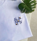 Geborduurd bier-tic-tac-toe T-shirt