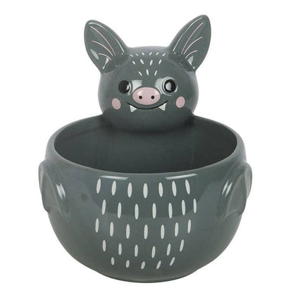 Bol de friandises d'Halloween mignon en forme de chauve-souris