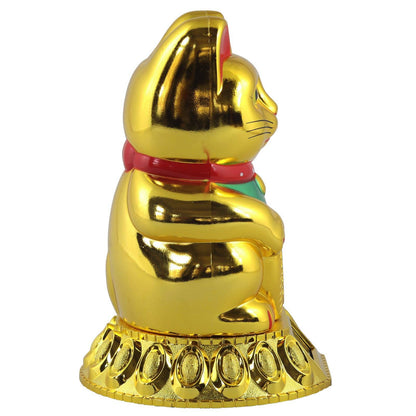 Golden solar lucky cat 18cm