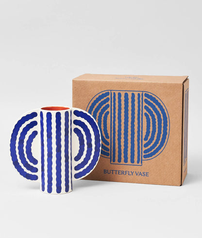 Vase « Petit papillon » - Bleu