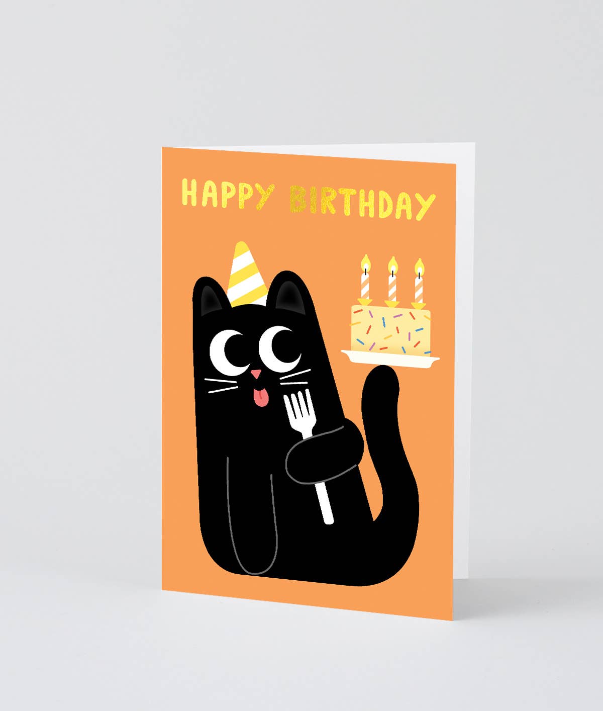 Carte d’anniversaire Chat “Happy birthday”