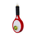 Tennis Racket Glass Christmas Ornament, 13.5 cm