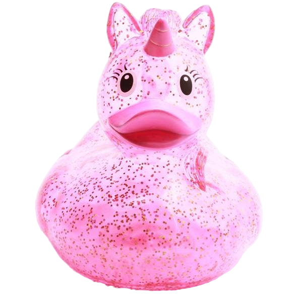 XL Roze Glitterende Eenhoorn Eend