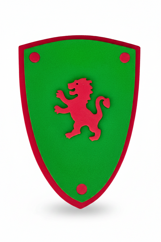Softik groen schuimschild met leeuw