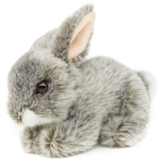 Peluche Lapin couché (gris)