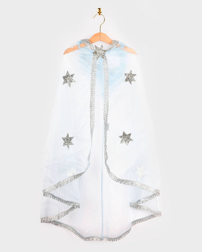 Organza bleu Cape Princess 98-128 cl 3-8 ans