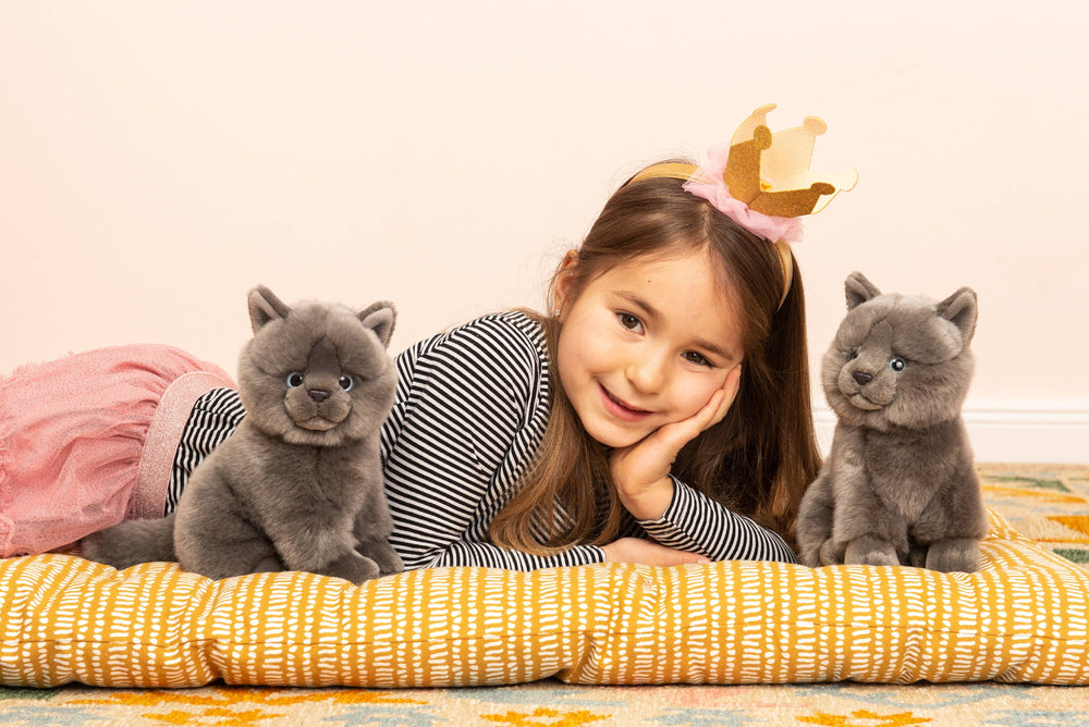 Sitting Chartreux Kitten Plush