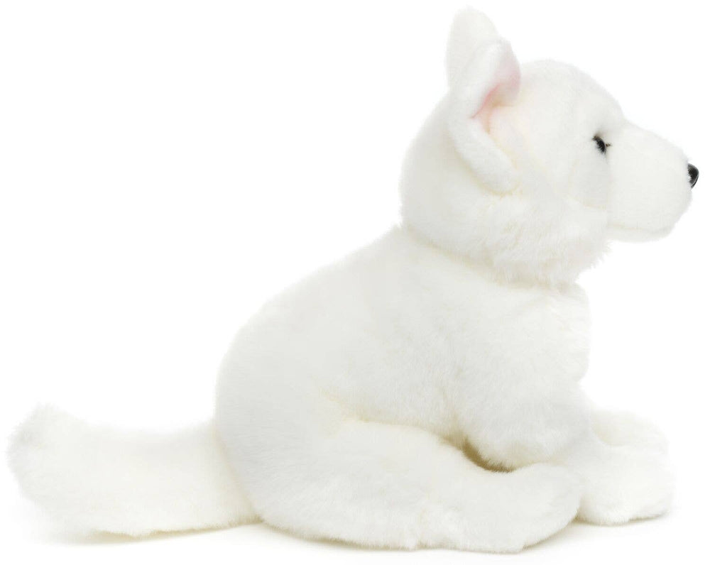 Peluche Chiot Berger Suisse Blanc sans Laisse