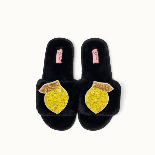 Paire de broches pour Chaussons - Citron