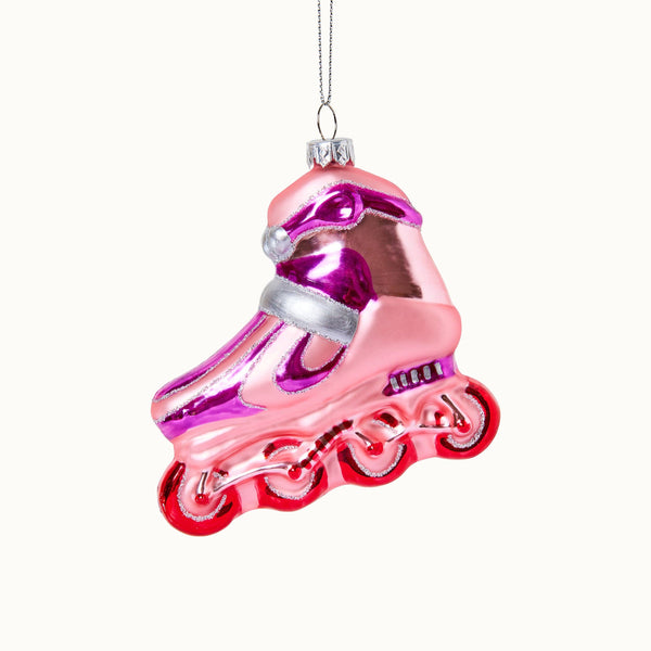 Kerstbal met rolschaatsen