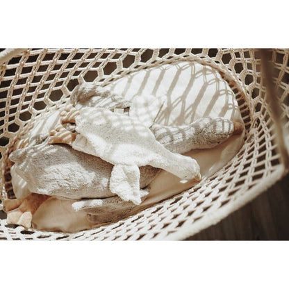 Petite bouillotte en forme d'oie blanche câline