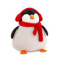 Oranje Life pinguïn pluche speelgoed met sjaal (50 cm)