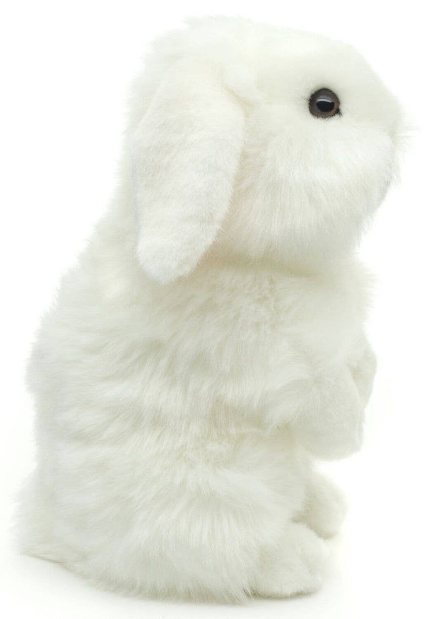 Peluche lapin tête de lion blanc debout Uni Toys