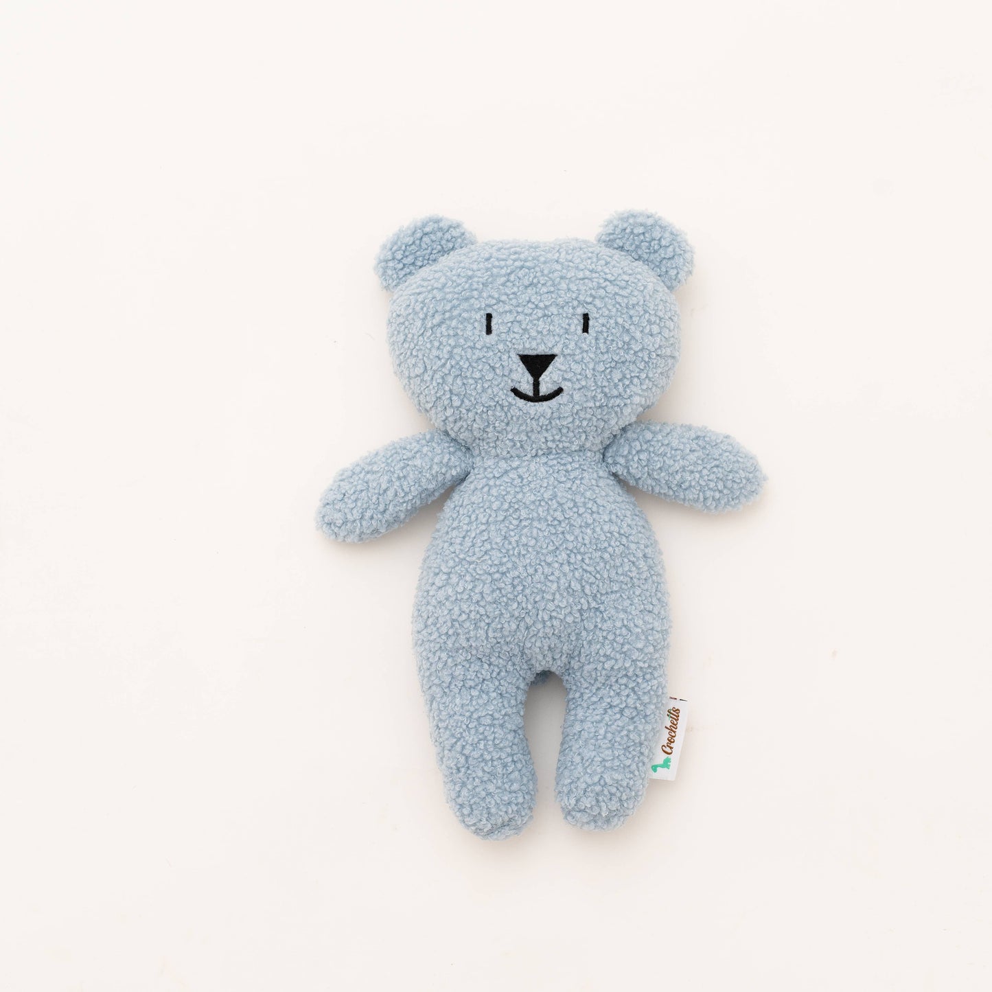 Ours en peluche bleu crochet fait main cadeau de naissance pour bébé