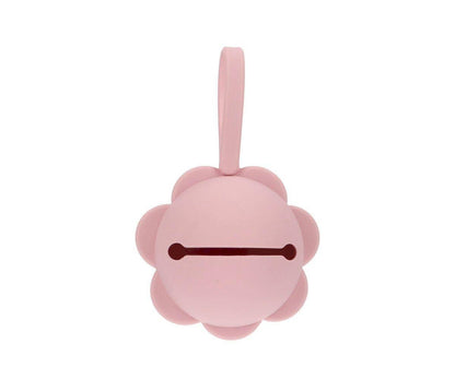 Pink Flower Silicone Soother Holder