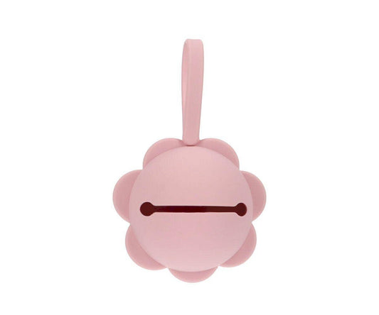 Porte-sucette en silicone Fleur rose