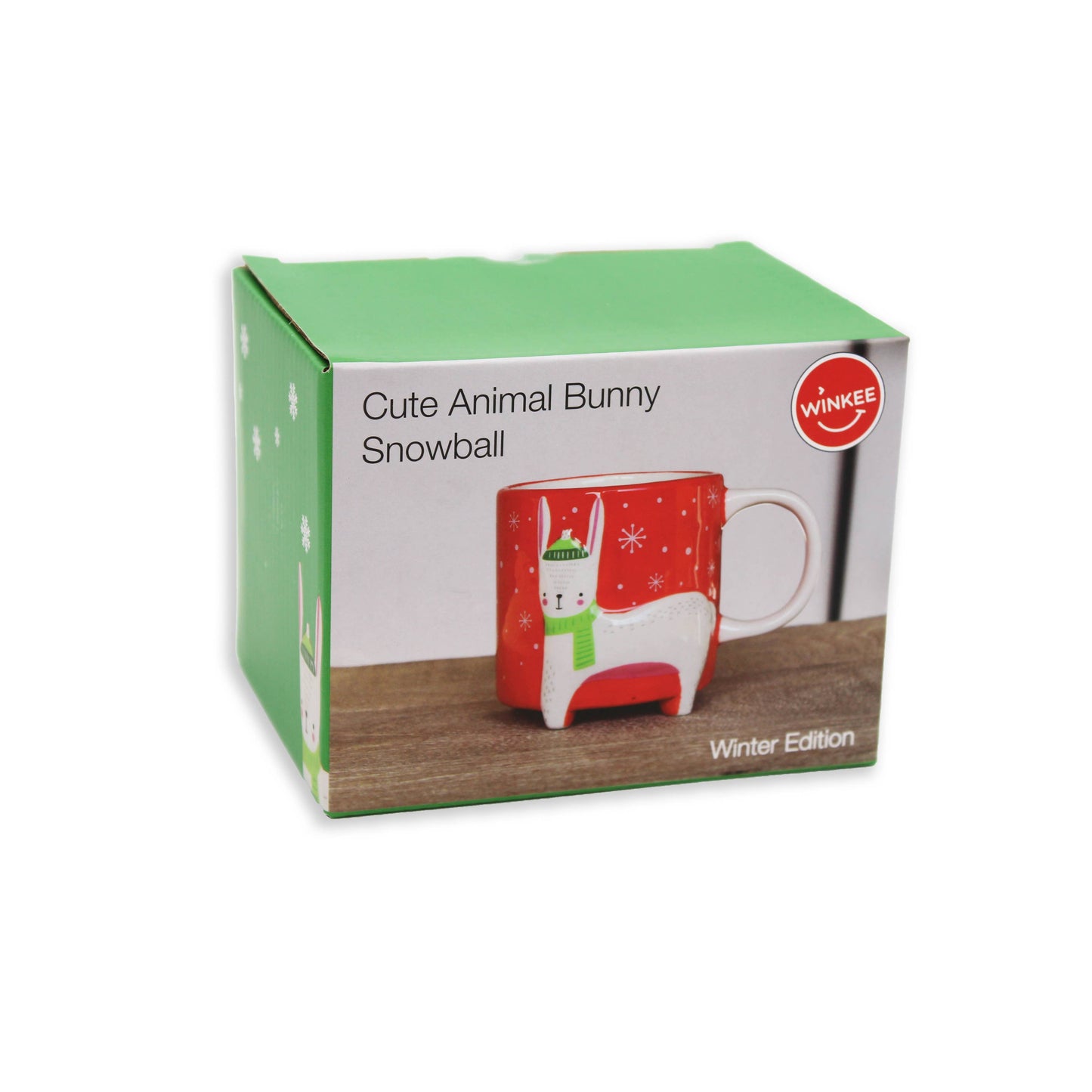 Winteredition Kaffeetasse mit niedlichem Hasenmotiv