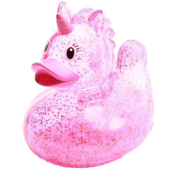 XL Roze Glitterende Eenhoorn Eend