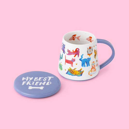 Tasse et sous-verre du Club des Chats Cool