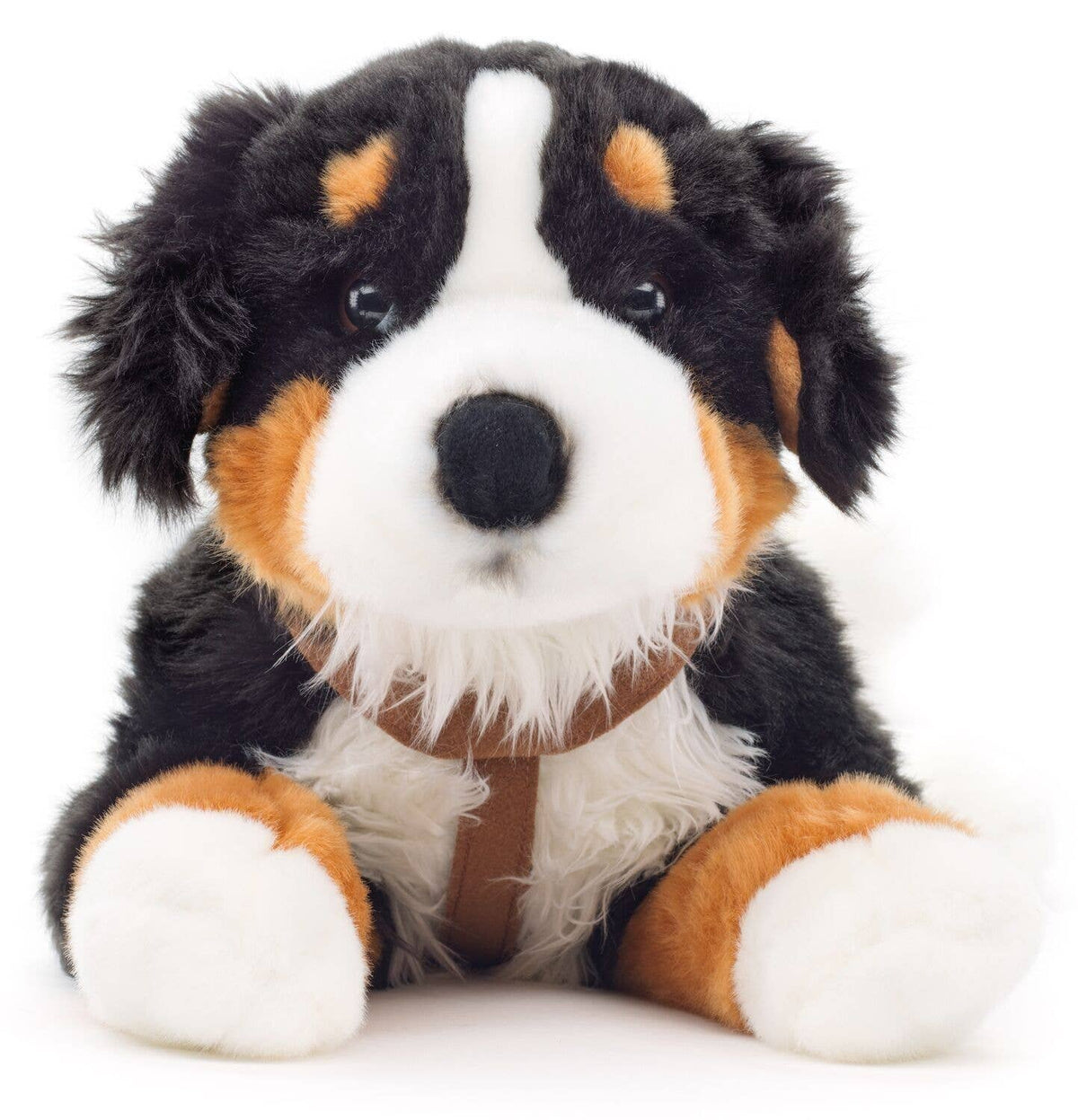 Grande Peluche Bouvier Bernois Allongé avec Harnais Uni Toys – 62 cm
