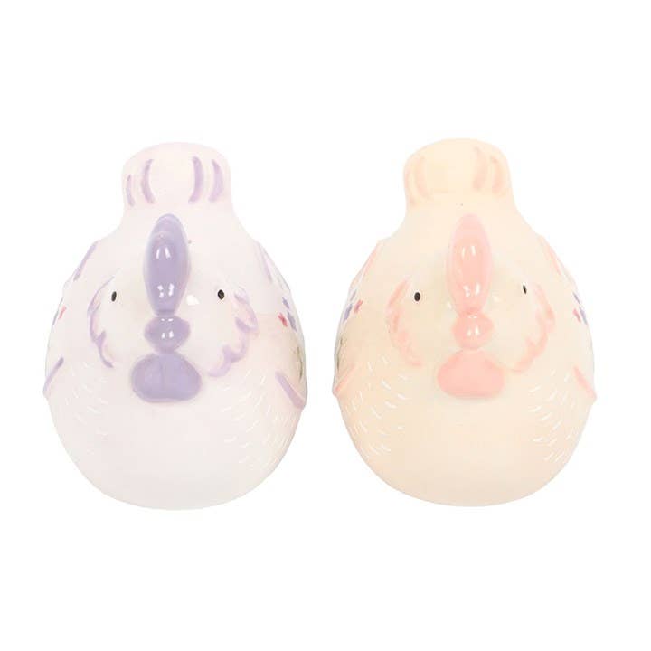 Sel et poivre Poules florales