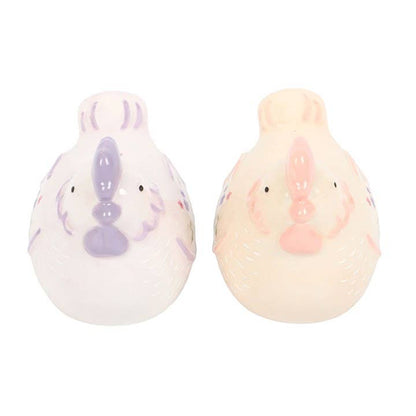 Sel et poivre Poules florales