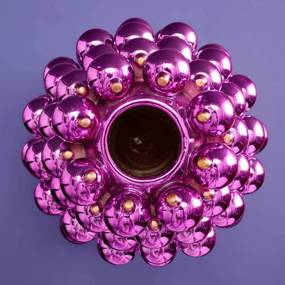 Vase Boules de Noël lilas