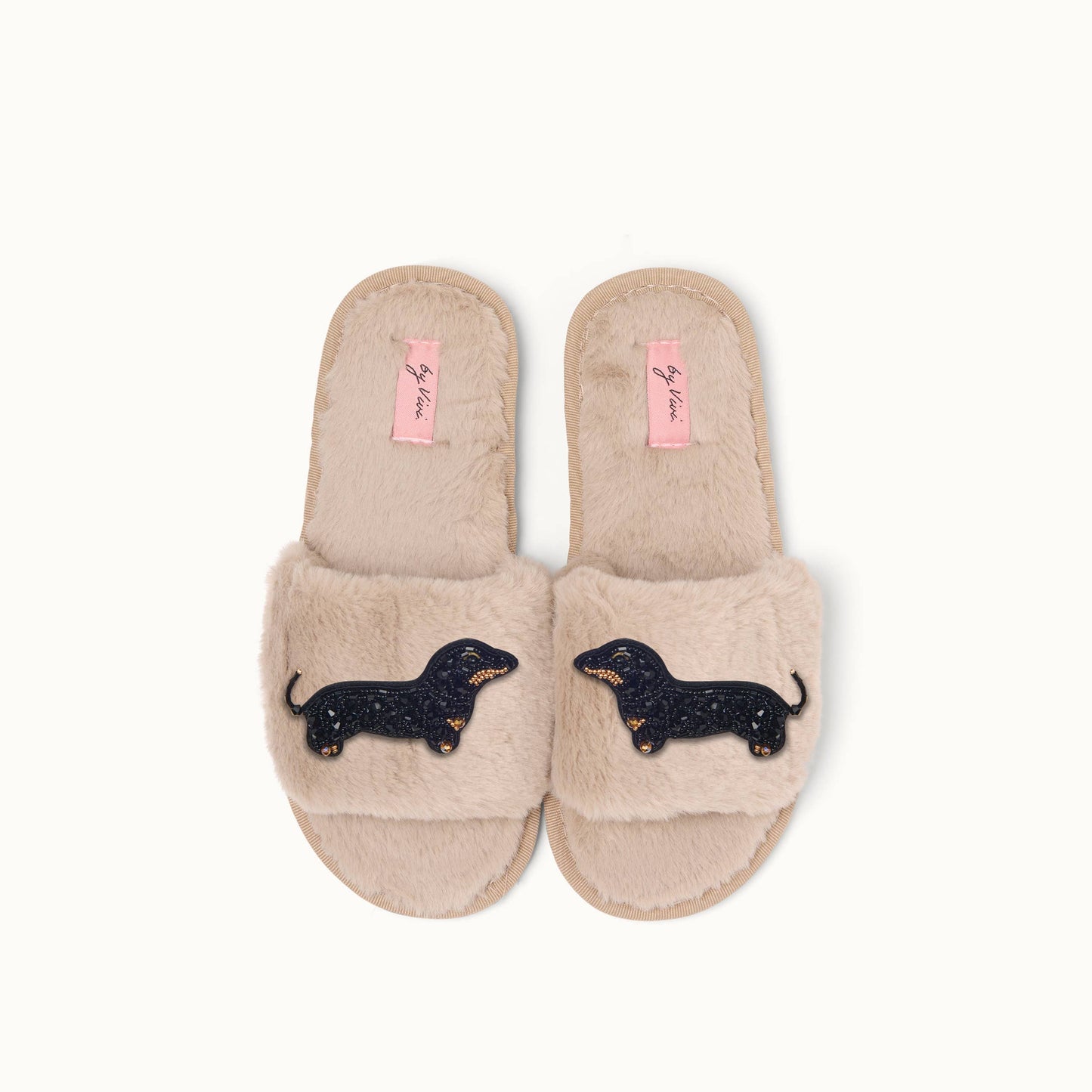 Pair of slippers pins - Dachshund