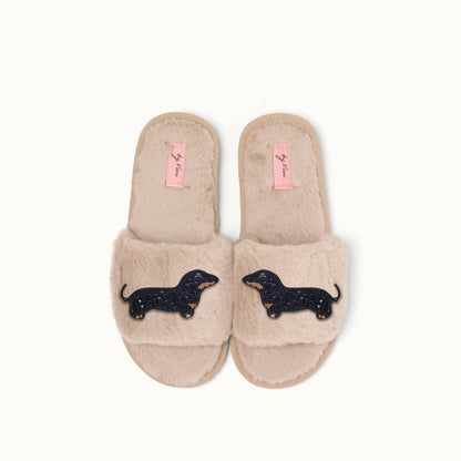 Pair of slippers pins - Dachshund