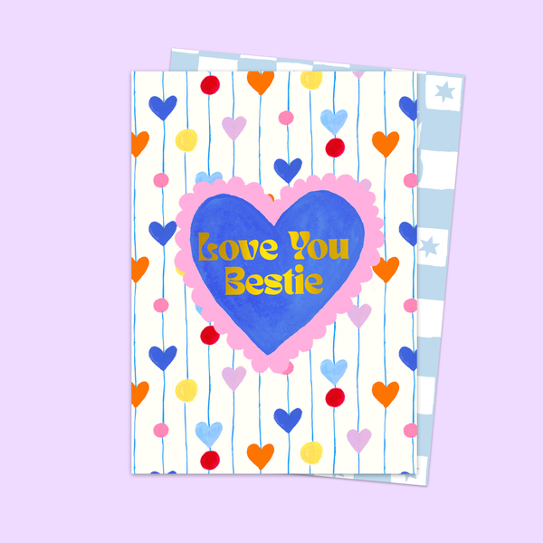 Carte de vœux Meilleure Amie “Love You Bestie”