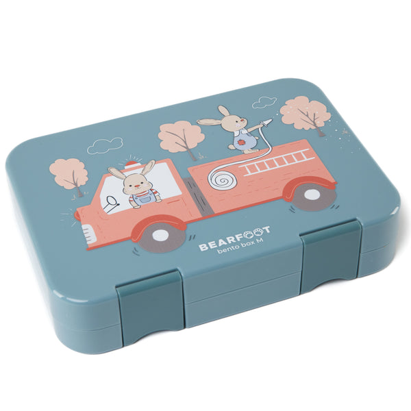 Brotdose Kinder mit Fächern, Lunchbox, Bento box - Feuerwehr