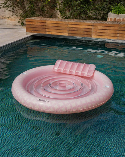 Flotador tanning pool redonda rosa - LUNA