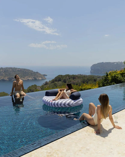 Blue round lounger float - ATLANTA