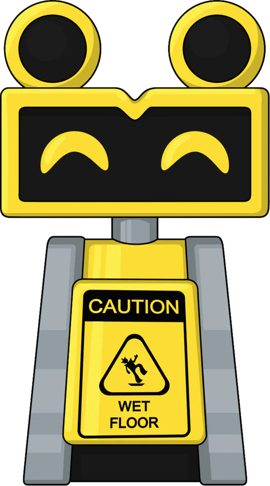 Figurine Wet Floor Bot