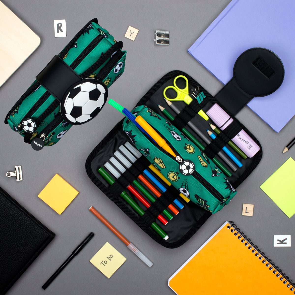 Trousse scolaire – Silicone Patch football
