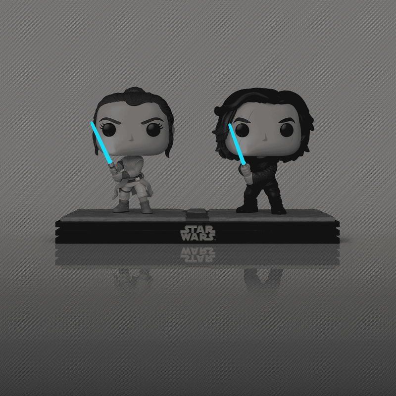 Pop! Moment Rey & Kylo Ren (Glow)