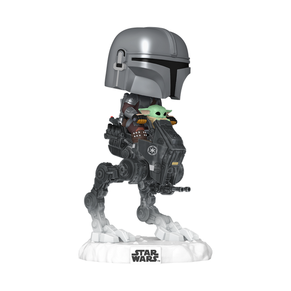 Pop! Rides Deluxe The Mandalorian with Grogu in Imperial Remnant AT-RT #837 - vue 1