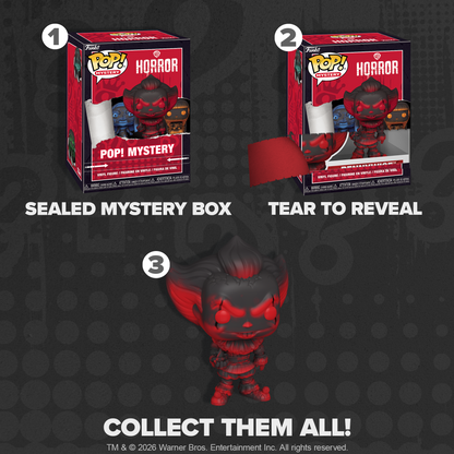 Funko Pop! Mystery Warner Bros. Horror - visuel officiel unboxing
