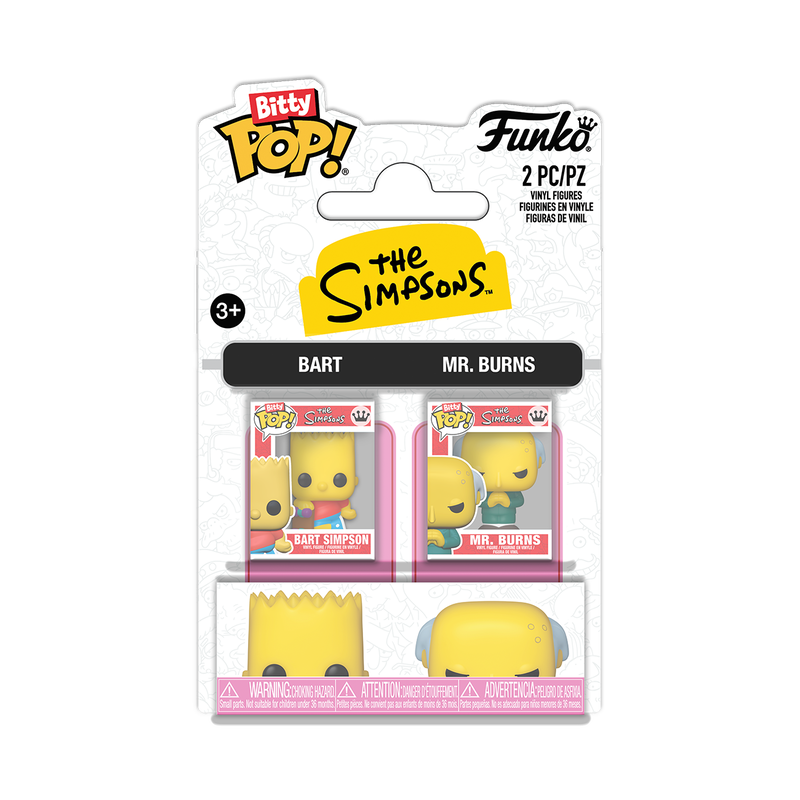 Bitty Pop! Bart Simpson & Mr. Burns 2-Pack - packaging officiel