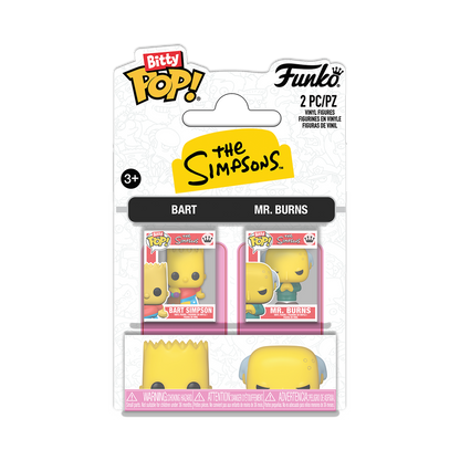 Bitty Pop! Bart Simpson & Mr. Burns 2-Pack - packaging officiel