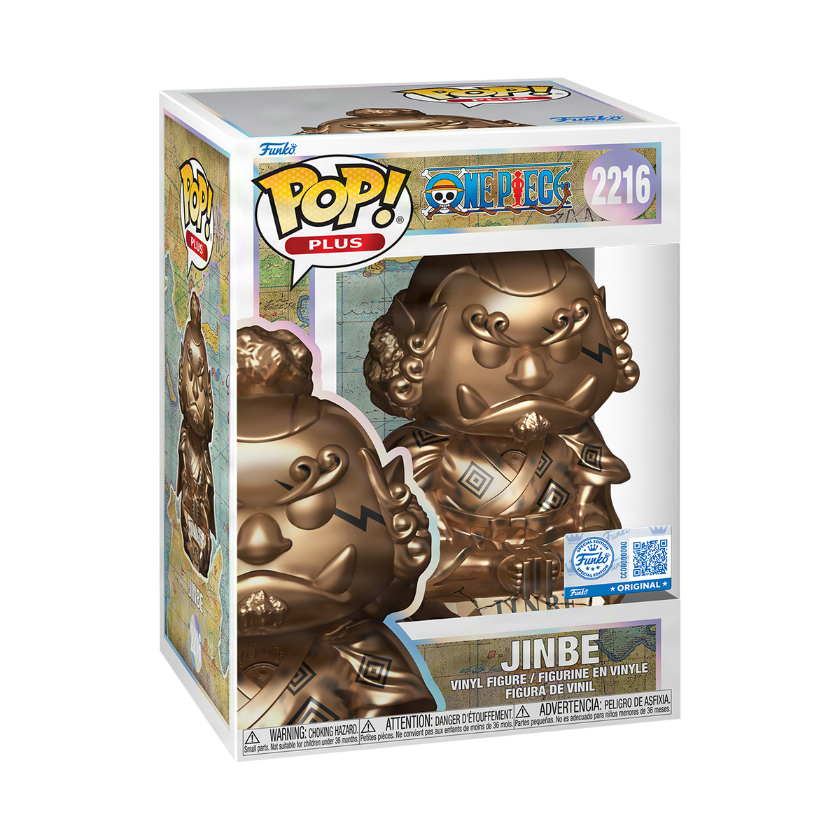 Pop! Plus Statue Jinbe (Bronze) avec Pop! Protector