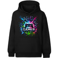 Sweat à capuche gaming – Fringoo gaming for Boys Cotton Rich Soft Hooded – gaming Splash noir