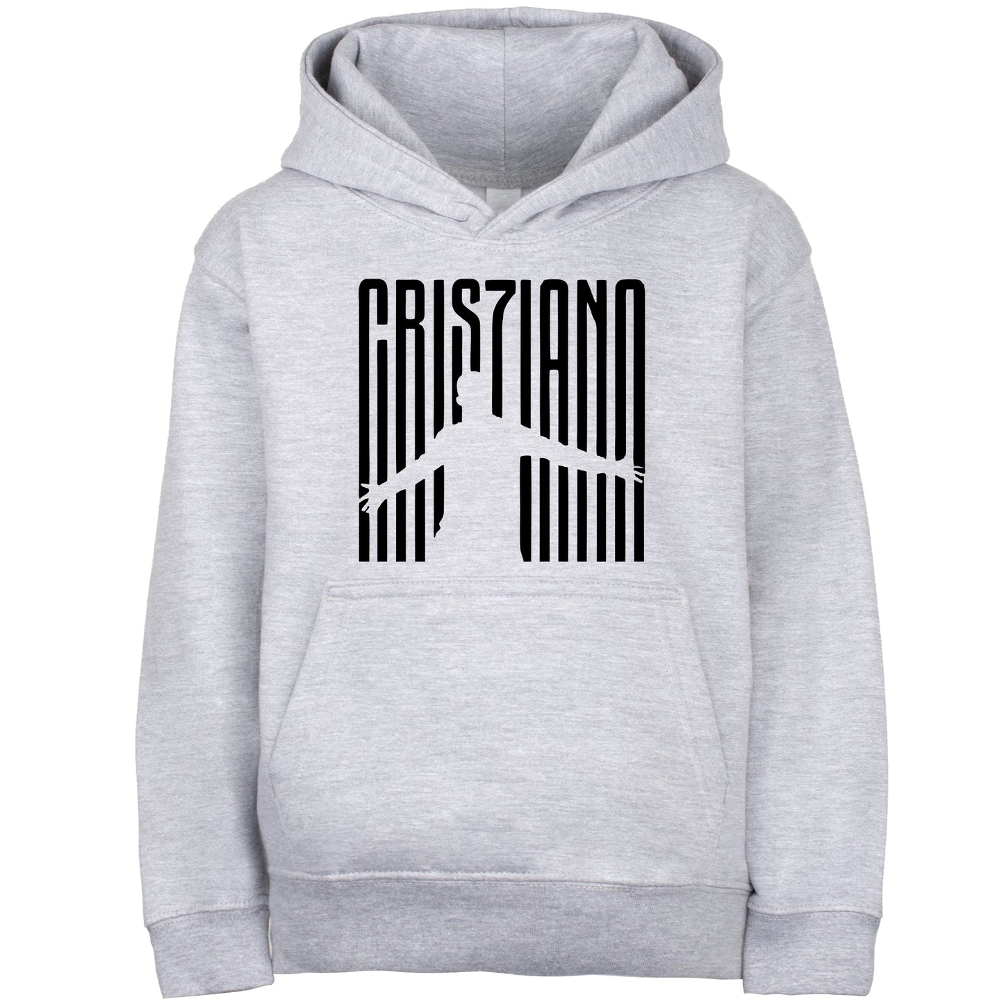 Fringoo gamer Sweat à capuche gris garçon Cotton Rich Soft Hooded Sweatshirt- Cristiano gris