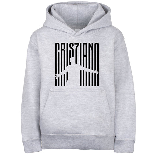 Fringoo gamer Sweat à capuche gris garçon Cotton Rich Soft Hooded Sweatshirt- Cristiano gris