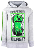Sweat à capuche Minecraft – vert Creeper – gris